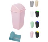 JARDIN202 - Cubo de Basura con Tapadera Basculante - 30/50 Litros - Ideal para Hogar y Oficina