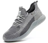 Zapatos de Seguridad de Verano Ligeros y Transpirables Zapatillas de Trabajo con Punta de Acero a Prueba de Perforaciones y Antideslizantes de la Marca  para Hombres