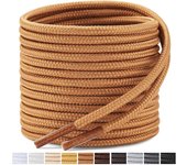 Stepace Cordones Redondos para Botas [ 2 Pares ] Cordones Duraderos de Zapatos para Montaña, Calzado de Seguridad y Zapatos de Senderismo - Diámetro 3.5 mm-4 mm