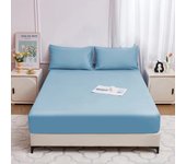 Safe Waterproof Mattress Protector, Soft Comfortable Breathable Solid Color Bedding Mattress Cover Fitted, Machine Washable
