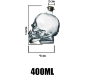 100-750ML Creativity Glass Skull Head Cup Vodka-Shot Whiskey Wine Drinking Bottle Decanter Drinkware Bar Tools Halloween Gifts