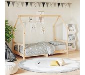 vidaXL Estructura de cama para niños madera de pino 80x160 cm en color Blanco/Natural