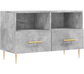 Mueble TV combinadoMueble para TV madera contrachapada gris hormigón 80x36x50 cm