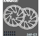 TANKE Bike Disc Brake 140 160 180 203 Rotors With Bolts Hydraulic Brake Road Mountain Bicycle MTB Oil Slick Rotor Bicycle Parts