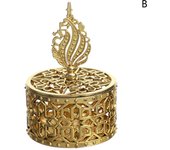 1Pc Souvenir Gift Case Gold Electroplating Small Box Home Table Decor Portable Wedding Trinket Box Candy Container Sugar Box