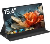 Monitor Portatil Pantalla Portatil IPS FHD de 15,6" 1920x1080P, Pantalla Ordenador Móvil Externa HDR con HDMI/Tipo C/USB C, Tablet Portable Monitor para PC Mac Laptop X-BO PS4/5, con Smart Funda [Clase de eficiencia energética A]