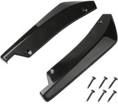 2pcs Universal Car Rear Bumper Lip Diffuser Splitter Spoiler Scratch Protector Black Carbon Fiber Rear Lip Wrap Angle Splitters