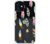 Funda compatible con iPhone 12 Mini - Plumas Colores