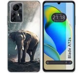 Funda Silicona para Zte Blade A72s diseño Elefante Dibujos