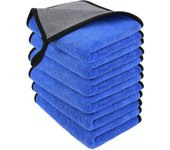 Microfibre Cleaning Cloths, 6 Pack, Two-layer Thickened Towels, Lint Free Super Absorbent Towel  40x30cm