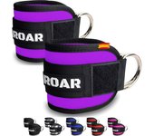 Roar® tobilleras polea, 2 tobilleras para gym, tobillera para maquina de polea, fat gripz pesas gluteos, maquina de gym pesas, tobillera para polea