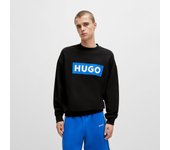 HUGO Sudadera de Felpa Negra 50522375-001 , para Hombre