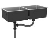 vidaXL Fregadero de Cocina Hecho a Mano de Acero Inoxidable Lavabo Color Plateado,  Negro, y mas