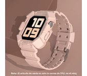 Tpu case+strap For Apple Watch Band 45mm 41mm 44mm 40mm 42mm 38mm TPU Transparent Watchband For Iwatch Series 3 4 5 6 SE 7 cover