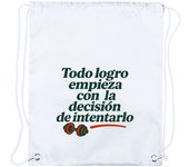 4 Mochilas de cuerdas frase motivadora gimnasio logro decision gym motivacion playa piscina picnic excursion