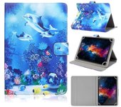Funda universal para todas las tabletas de 10 pulgadas, caja de tableta de 10,1 pulgadas, adecuada para todos los tipos de tabletas Android/iOS/Windows de 9,6 a 10,5 pulgadas (Dolphin)