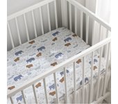 LALA - Sábana de Cama para Bebe, ropa de Cama para niños, Funda de Cama para niños, Sábana de Gasa de Algodón Puro para niños Pequeños, Oveja MARRON,