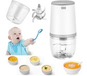 Mini Batidora para Bebés, Mini Procesador de Alimentos, Batidora para Bebés de 300 ml, Mini Picadora Eléctrica, Mini Procesador de Alimentos con Carga USB, Licuadora Eléctrica para Niños, Fabricante de Alimentos para Bebés