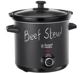 Russell Hobbs Olla De Cocción Lenta Chalkboard 24180-56 | Capacidad De 3,5L, 3 Temperaturas, Cazuela De Cerámica, Tapa De Cristal, Revestimiento De Pizarra, Fácil Limpieza, Color Negro