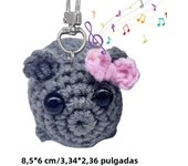 Cartoon Soft Animal Keychain Sad Hamster Key Chain Cute Hamster Keyring Animal Doll Backpack Keychain for Kids Birthday Gift