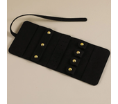 Caja de joyería de viaje, caja de joyería plegable portátil, rollo para joyería, pulsera, anillo, collares, pendientes, bolsa de almacenamiento para bolsas de viaje