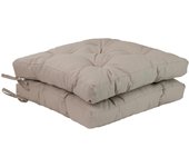 Pack 6 Cojines para Silla, 40x40x5 CM, Efecto Tridimensional, Relleno de 100% Poliéster, Ideal para Comedor, Terraza, Salón y Restaurante, Color Raya Gris, Fabricado en España