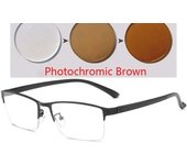 Semi-Rimless Steampunk Shortsighted Prescription Glasses Women Men Anti Blue Rays Computer Mya Spectacles 0 -0.5 -0.75 To -6