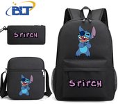 Lilo & Stitch Printed Student Schoolbag Set Children's Backpack Shoulder Bag Pencil Case 3-piece Set