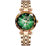 Fashion Ocean Star Women’s Watch Stainless Steel Band Gradient Glass Diamond Studded Dial Luxury Waterproof Luminous Timepiece