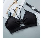 Cross Strap Sports Bra Push Up Top Women Yoga Gym Crop Brassiere Femme Fiess Tops Sport Breathable Bras Топ Женский