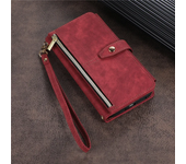 Funda de teléfono de cuero con tapa para Samsung Galaxy S9, S10, S20 FE, S21 Plus, S22, S23, S24 cremallera