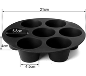 Silicone Cake Mold 7 hole Airfryer Accessories Microwave Oven Baking Mold Food Grade Baking Cake Silicone Mold Baking Tools