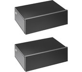 Set de 2 Mesitas de Noche Flotantes con 1 Cajón Diseño Montado en la Pared Estilo Moderno para Dormitorio 40x30x15 cm Blanco