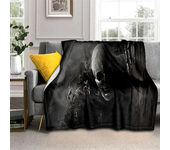Gothic Horror Skull Ghost Cartoon  Blanket,Soft Throw Blanket for Home Bedroom Bed Sofa Picnic Travel Office Cover Blanket Kids