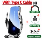 Wireless Charger Magnetic Fast Charging Station Air Vent Stand Car Phone Holder Mount For iPhone 15 14 13 12 Samsung Xiaomi
