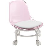 Low Rolling Stool and Backrest Swivel Stool for Cleaning Salon Push Ups