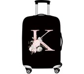 initial letter Printed Design Travel Trolley Case Cover Protector Washable Suitcase Cover Luggage Storage Covers for 18-32 Inch Luggage Cover.