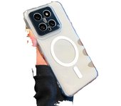 Luxury Transparent Magnetic Case For Xiaomi Mi 12 13 14 Ultra 12T 13T Pro For Magsafe Shockproof Cases Wireless Charging Cover