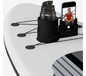Multi-Functional Paddle Board Cup Holder PVC 2 in 1 Kayak Drink Holder Anti-Dump Rope Binding Paddle Phone Holder Surfboard