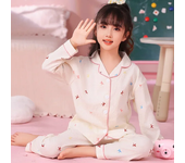 Conjunto de Pijamas para niños, Pijamas de otoño para niñas, ropa de dormir dulce y bonita de manga larga, ropa de descanso para estudiantes, ropa de casa a la moda, regalo 2024
