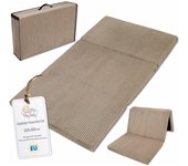 Colchon Cuna Bebe Plegable 120 x 60 cm - colchoneta Cama Infantil de Viaje colchón Transpirable y colchones de Espuma con Funda Lavable 120x60cm Safari