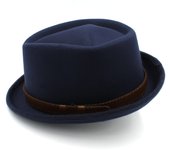 1pc Middle-aged Gentleman Curled Jazz Pork Pie Hat