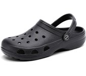 Zapatos de agujero Hombres Sandalias Zapatos de jardín Mujeres Verano Nuevo Color Sólido Sandalias Pareja Baotou Zapatos de playa Hombres