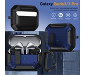 Earphone Case For Samsung Galaxy Buds 3 / 3 Pro Contrast Color With Switch and Key Chain