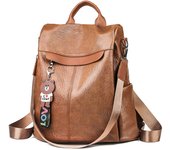 Mochila de Cuero Impermeable Antirrobo para Mujer, Bolso de Hombro, Mochila Escolar, Pequeño, informal, Bandolera