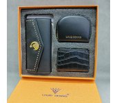 2024 New Vintage Purse Ladies Large Capacity d buckle Multi-card Multi-function triple Fold Handheld Bag 3-piece gift Box for the holidays