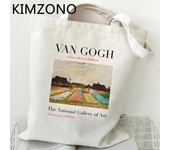 Van Gogh shopping bag shopping shopper grocery eco handbag tote bag sacola woven grab