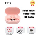 TWS E7S Fone Earphones Headphones for Xiaomi Noise Cancelling Earbuds with Mic Wireless Bluetooth Headset