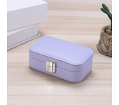 Joyero de Color Macaron para niñas, exquisito estuche de joyería portátil con cremallera, caja de almacenamiento de pendientes, anillo, collar y pulsera