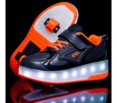 Nuevo Niños Luminosos De Dos Ruedas De La Mafia Zapatos De Adultos De Luz Zapatos De La Rueda De Los Hombres Y Las Mujeres Zapatos De Patinaje Sobre Ruedas